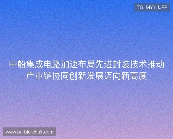 中船集成电路加速布局先进封装技术推动产业链协同创新发展迈向新高度